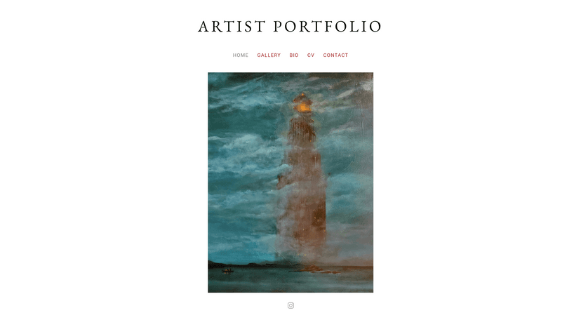 Artist Portfolio Home