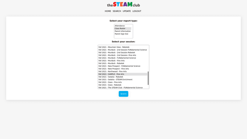 The STEAM Club Report Search
